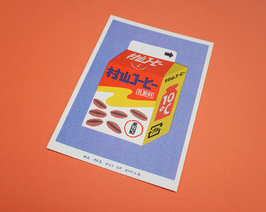 Japanese Milk Coffee - Risograph print