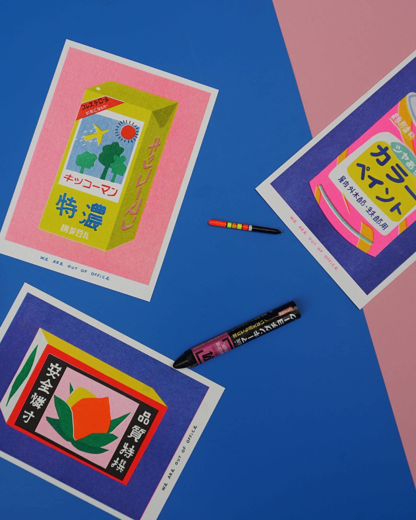 Japanese Matchstick Box - Risograph print