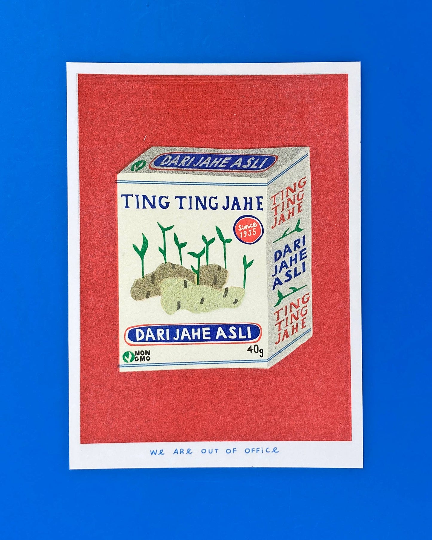 Ting Ting Jahe Ginger Candy - Risograph print