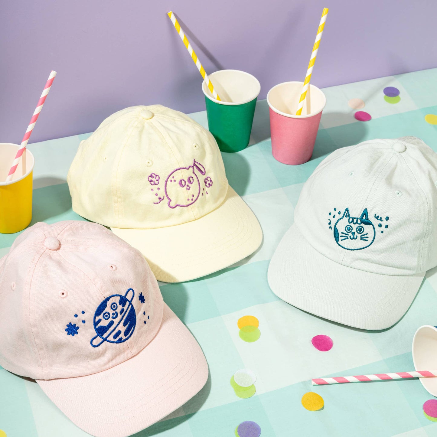 Magic Lemon Cap // Light Yellow & Purple