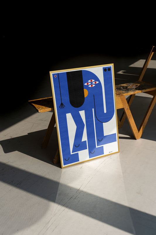 Blue Elephant Poster by Marco Oggian - PRE-ORDER -