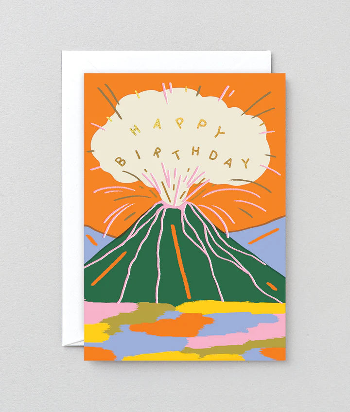 Birthday Volcano - Card