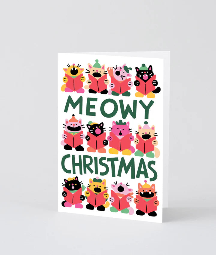 Meow Christmas - Embossed Card