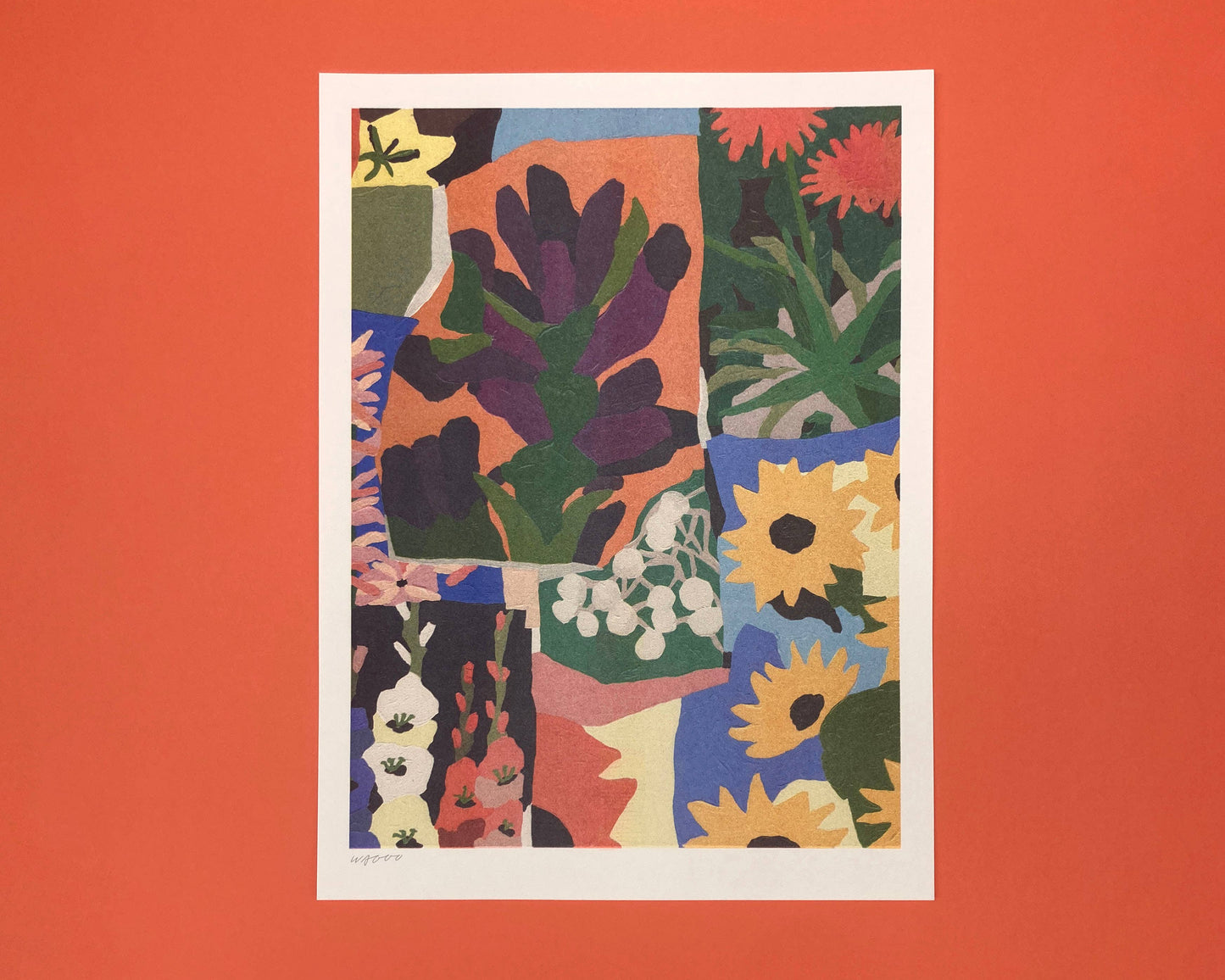 30x40 cm risoprint of flowers titled Tominokoji-Dori #3