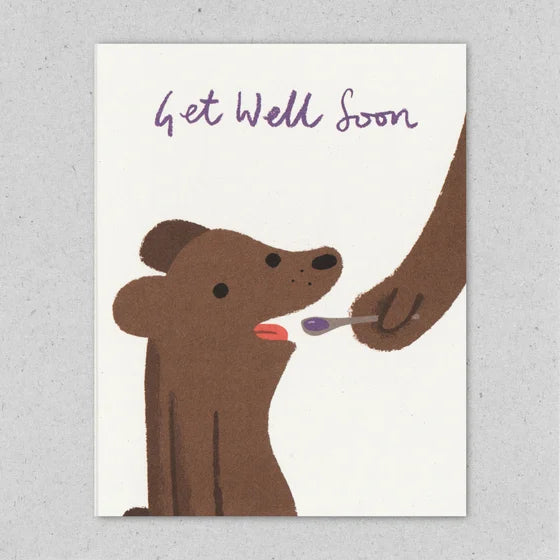 Brave Bear Get Well Soon Card