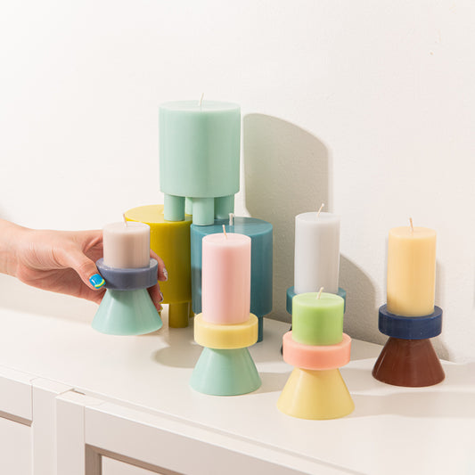 Stack Candle Mini - F - ERCU / EGGNOG / CLOUD