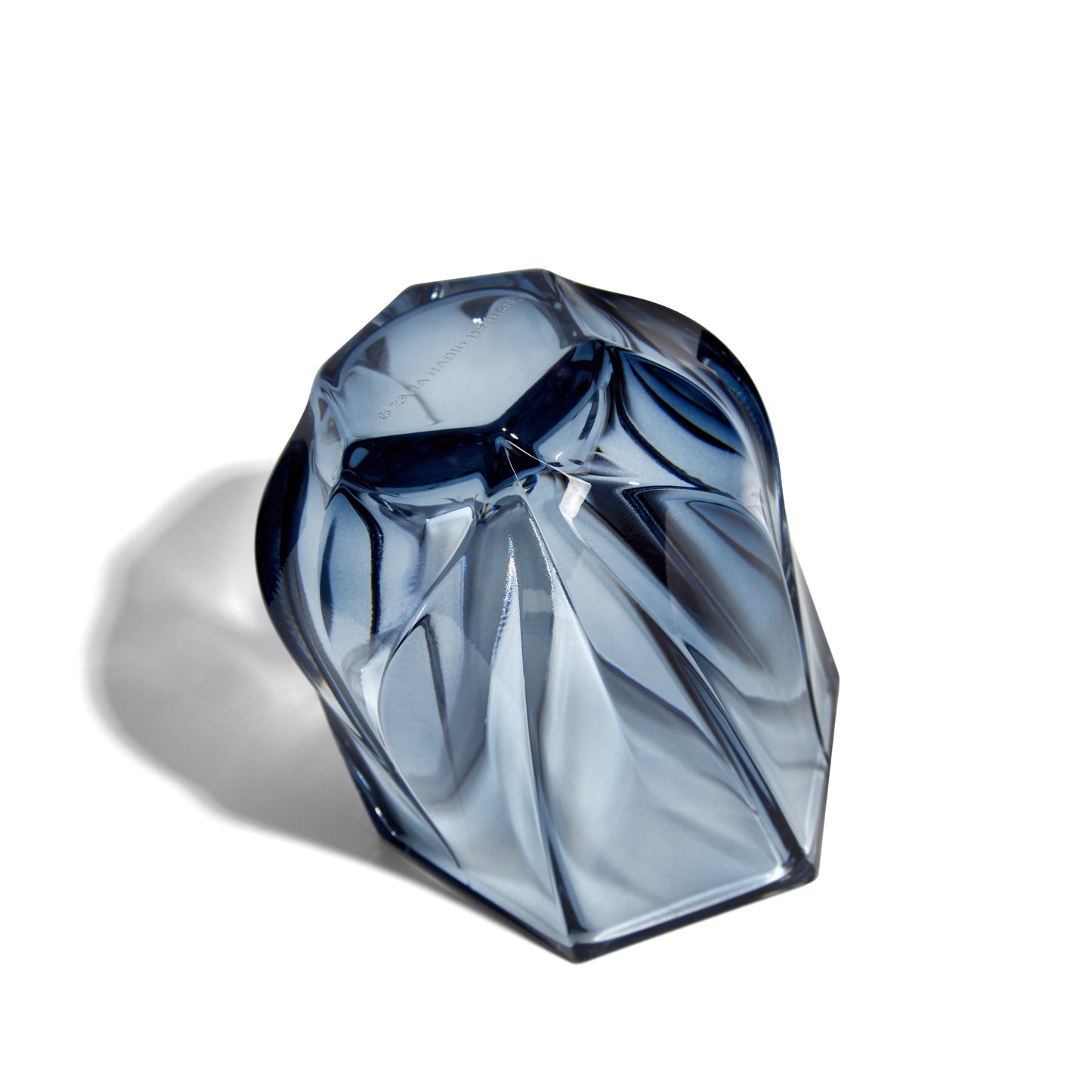 SHIMMER Tealight Holder - Blue Crystal Glass