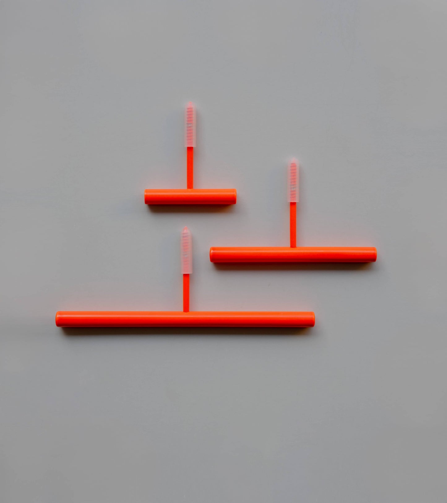 Wall-mounted hooks and Toilet Paper Holder - Neon Red