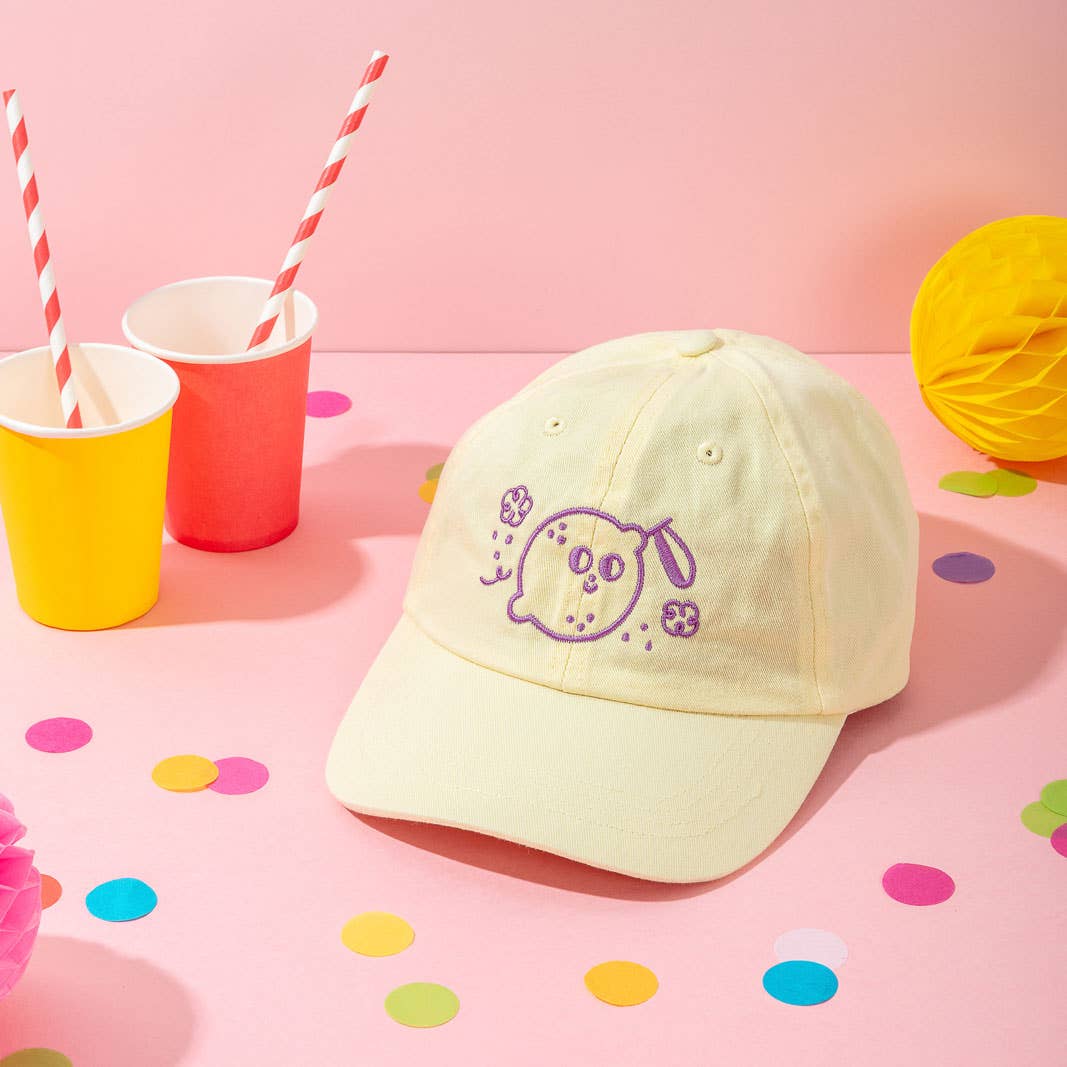 Magic Lemon Cap // Light Yellow & Purple