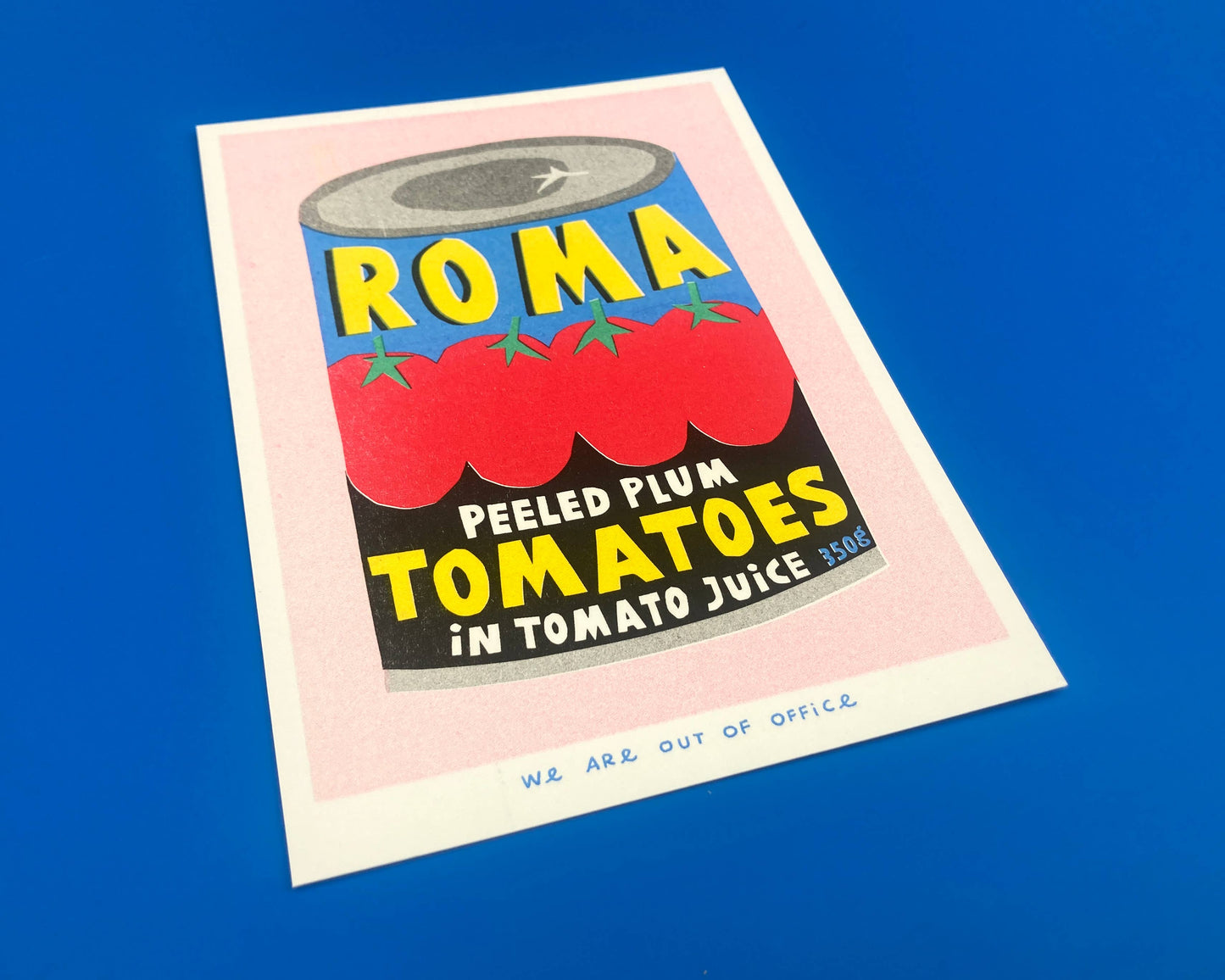 Roma Plum Tomatoes - Risograph print