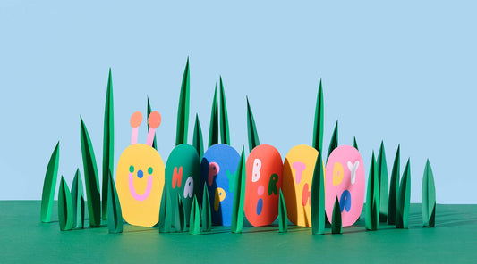 Caterpillar Fold Out Kid's Birthday Card