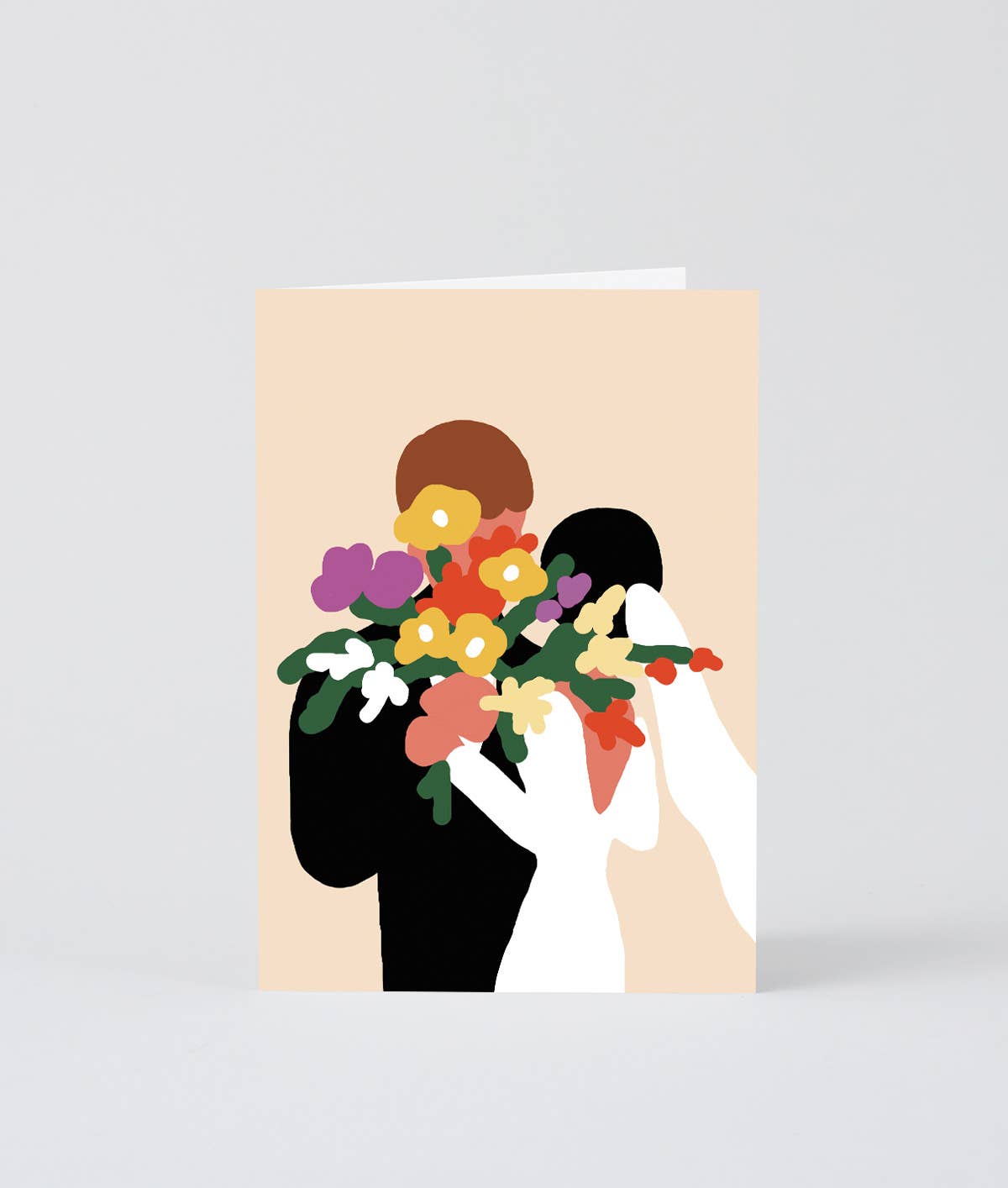 Wedding Day Flowers Greetings Card