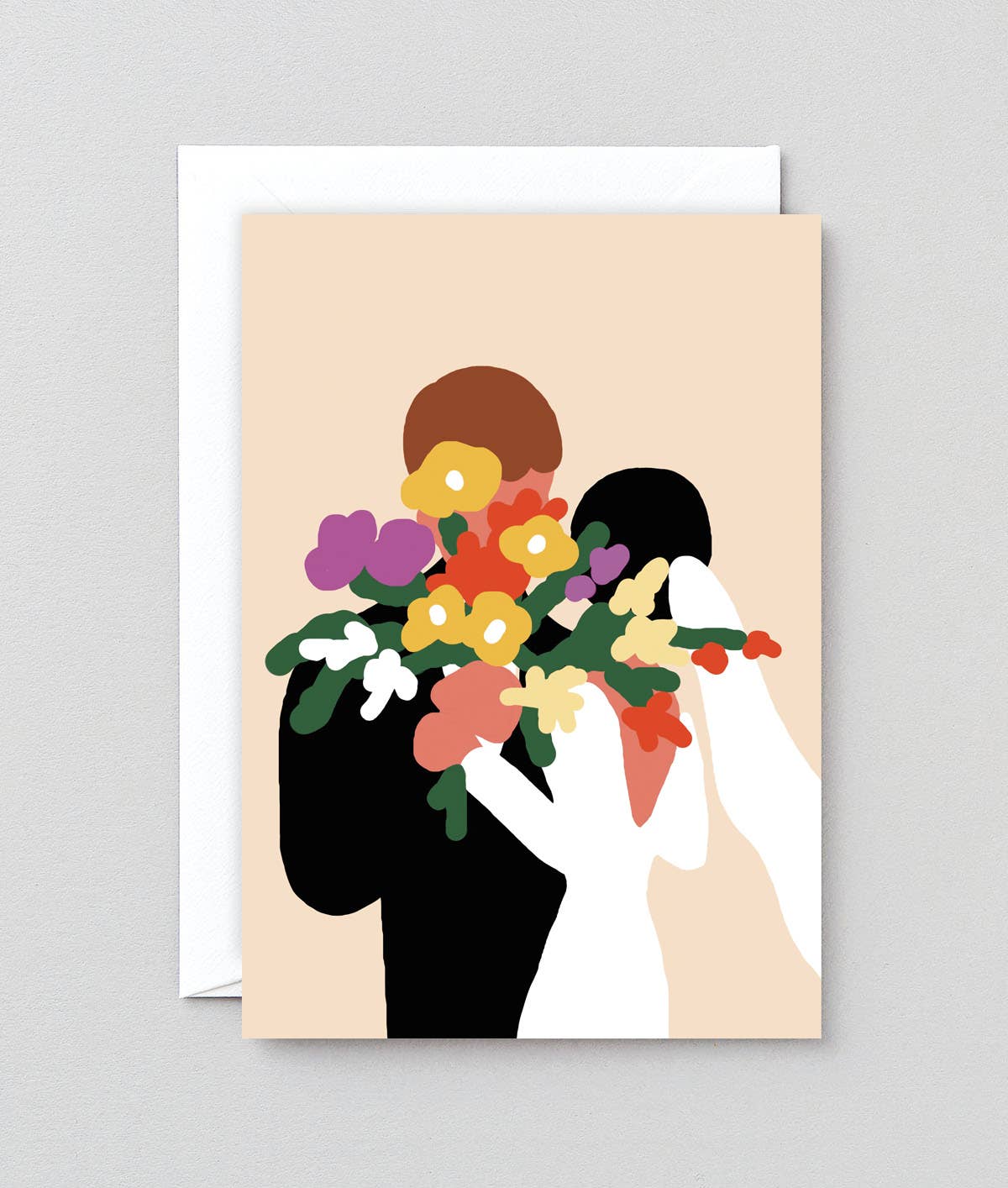 Wedding Day Flowers Greetings Card