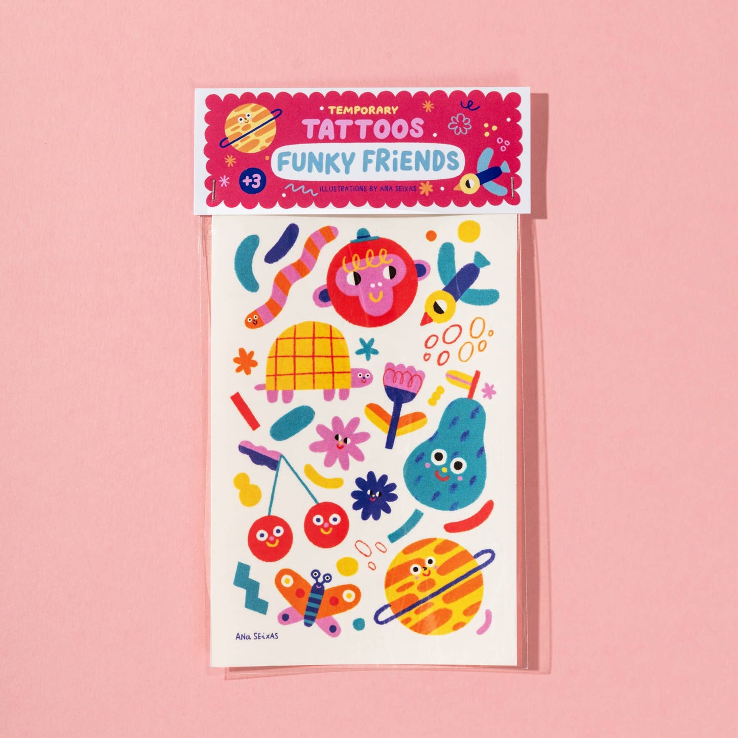 Funky Friends Temporary Tattoos