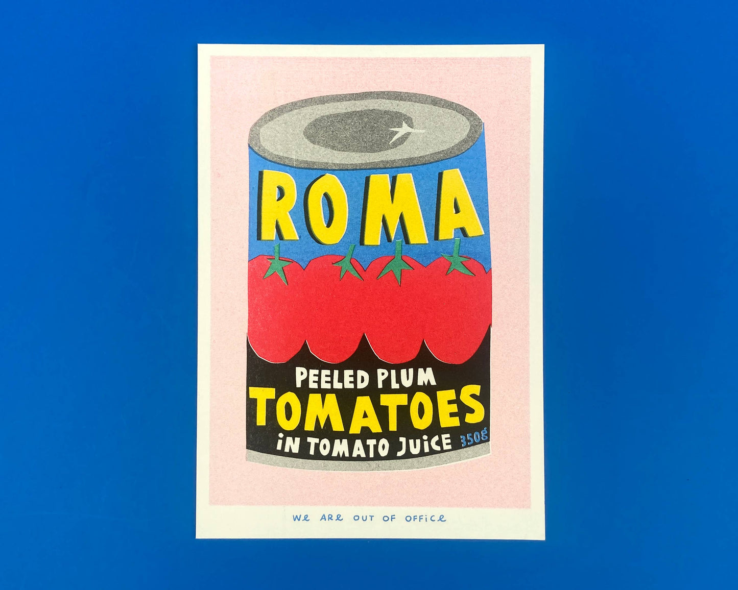 Roma Plum Tomatoes - Risograph print