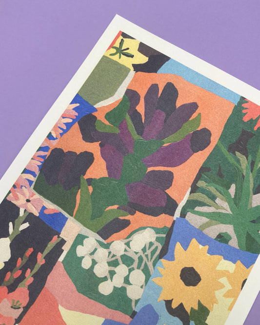 30x40 cm risoprint of flowers titled Tominokoji-Dori #3