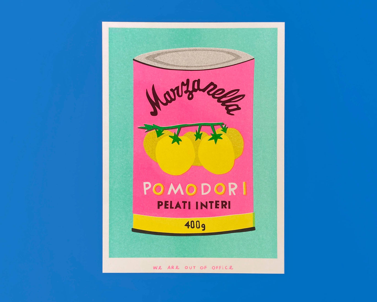 A can of Pomodori - Risograph print