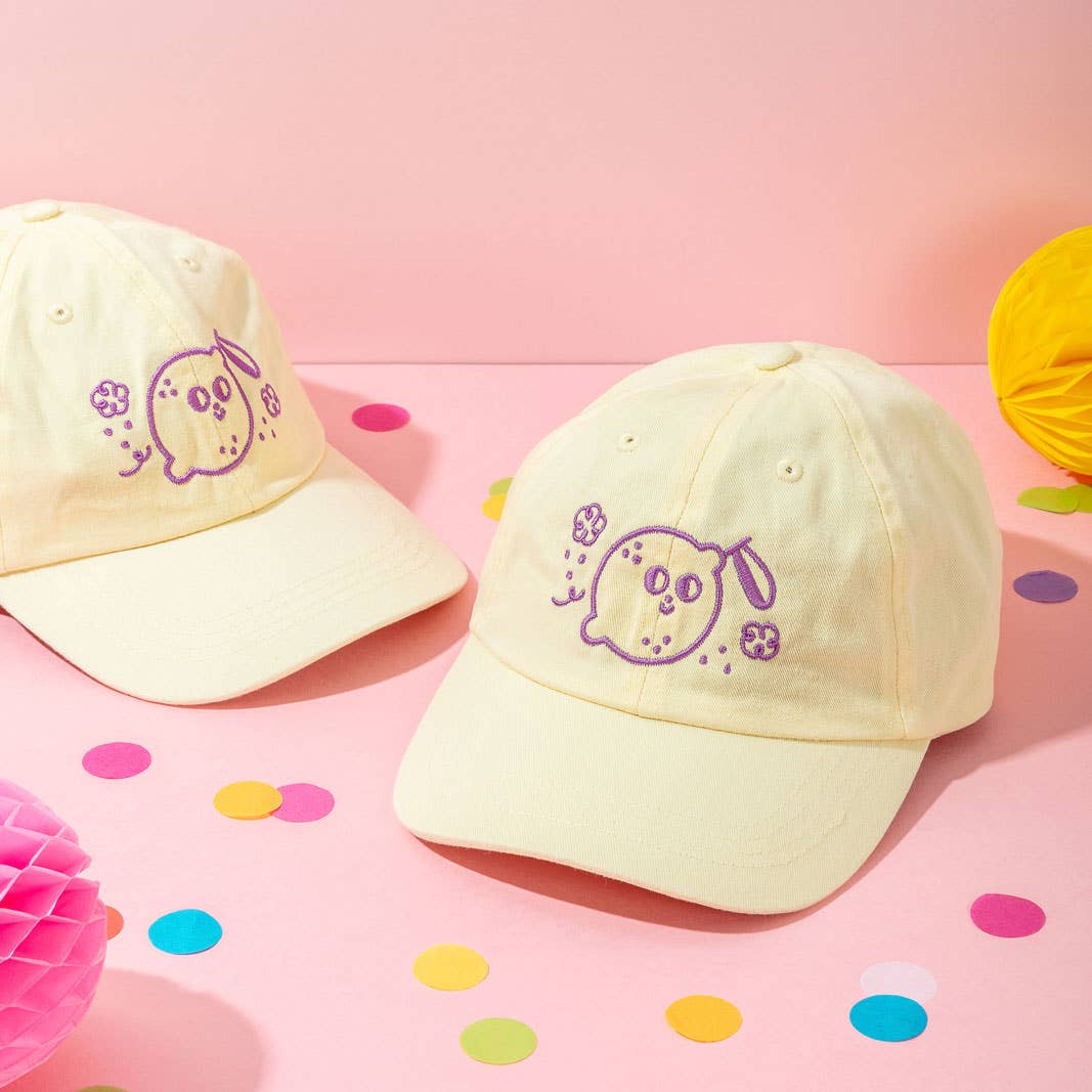 Magic Lemon Cap // Light Yellow & Purple