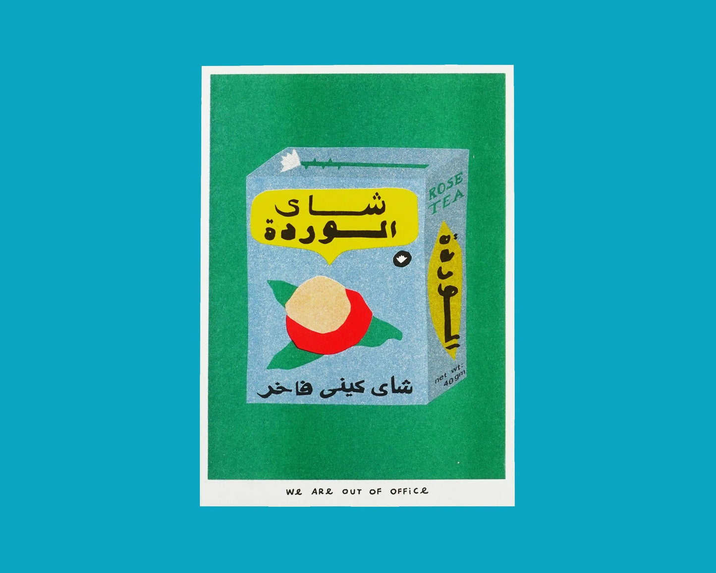 Rose Tea from Egypt - Risograph print