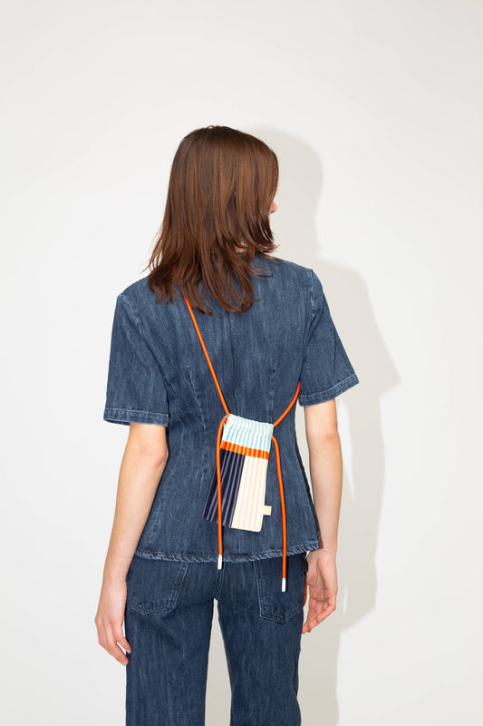 BLUE MINI SATIN BAG - Multitudes