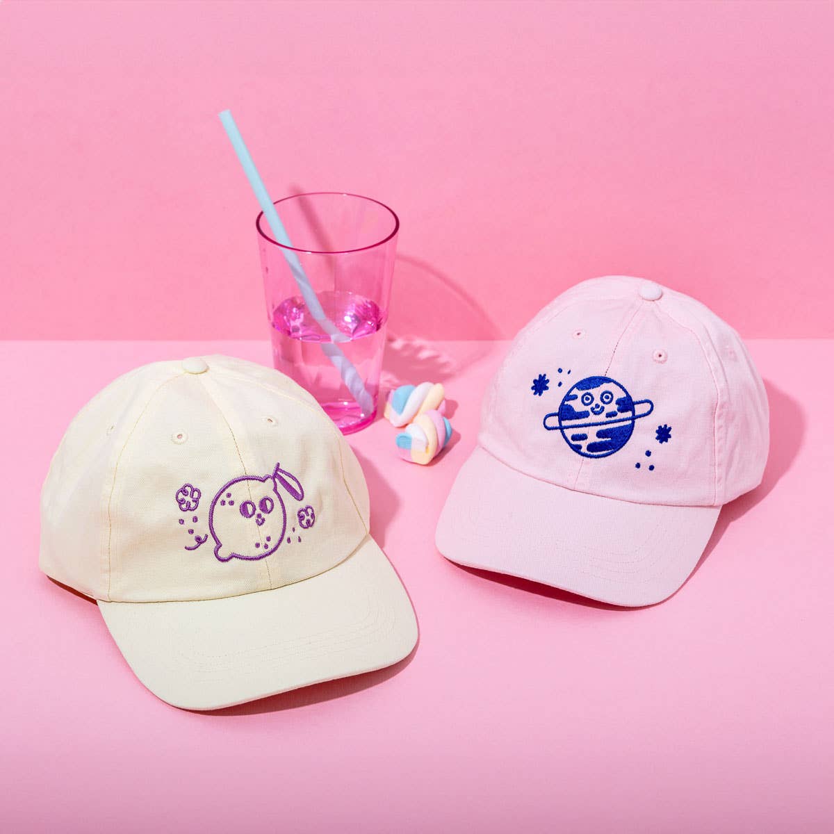 Magic Lemon Cap // Light Yellow & Purple