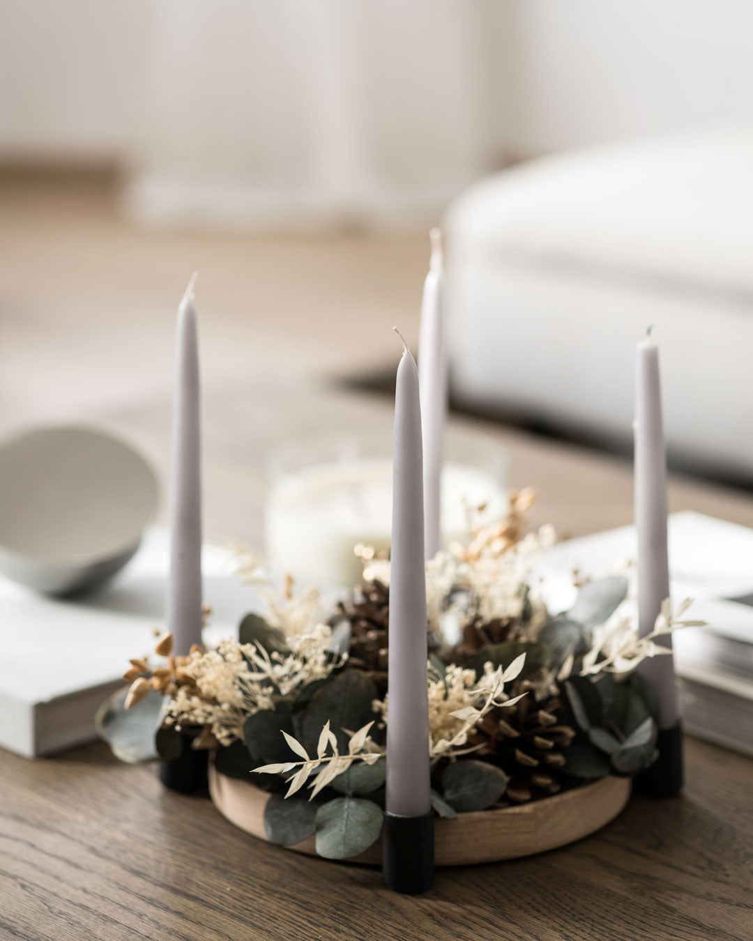 Blossom Candles - Cool Grey