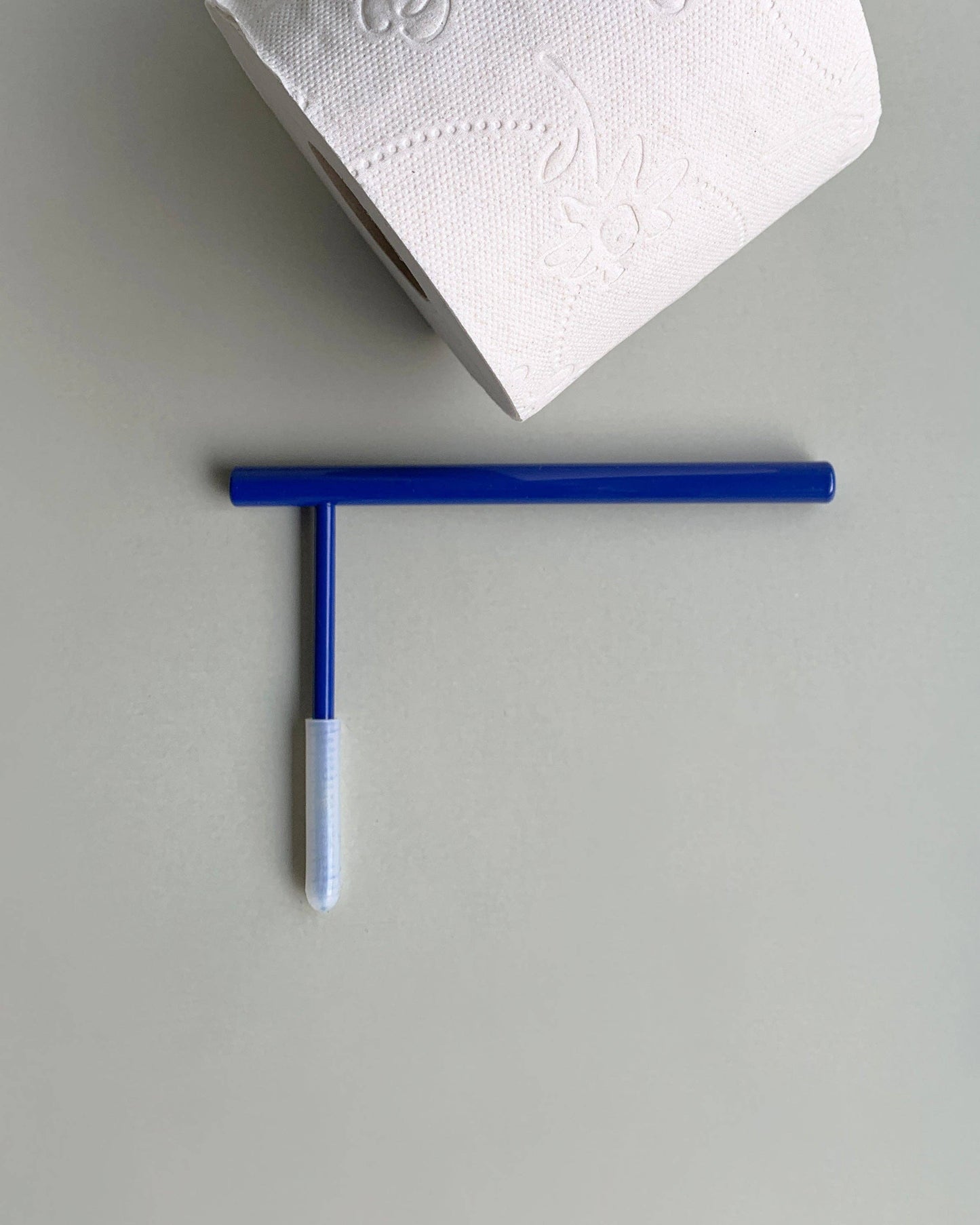 Wall-mounted hooks and Toilet Paper Holder - Ultramarine Blue