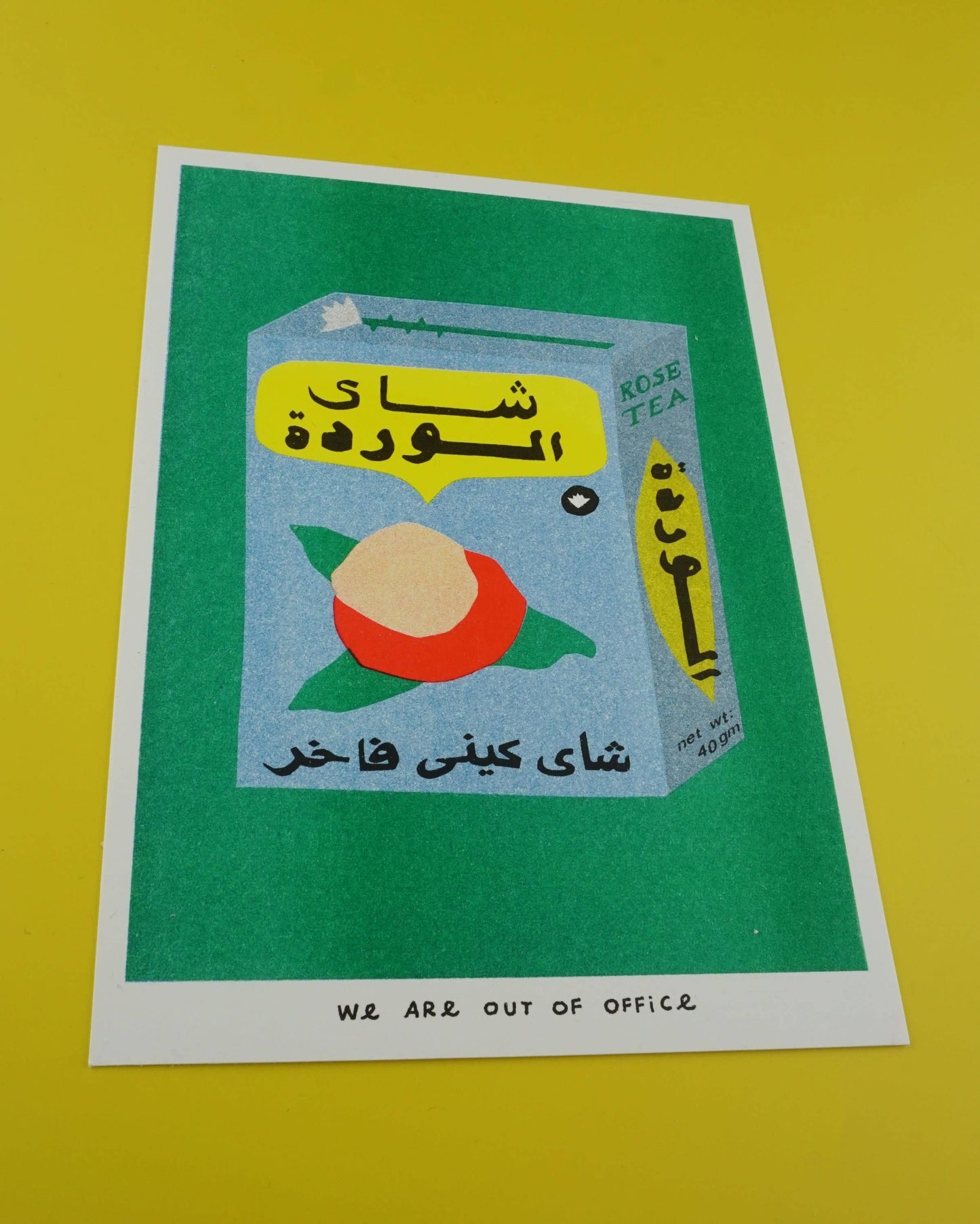 Rose Tea from Egypt - Risograph print