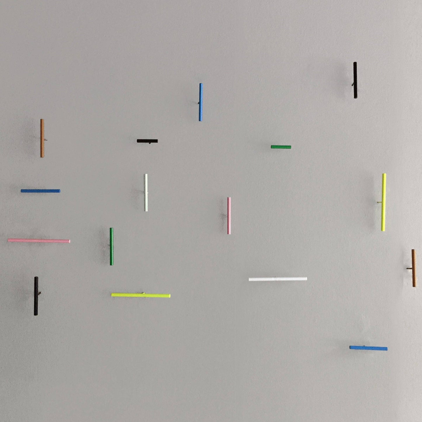 Wall-mounted hooks and Toilet Paper Holder - Neon Pink