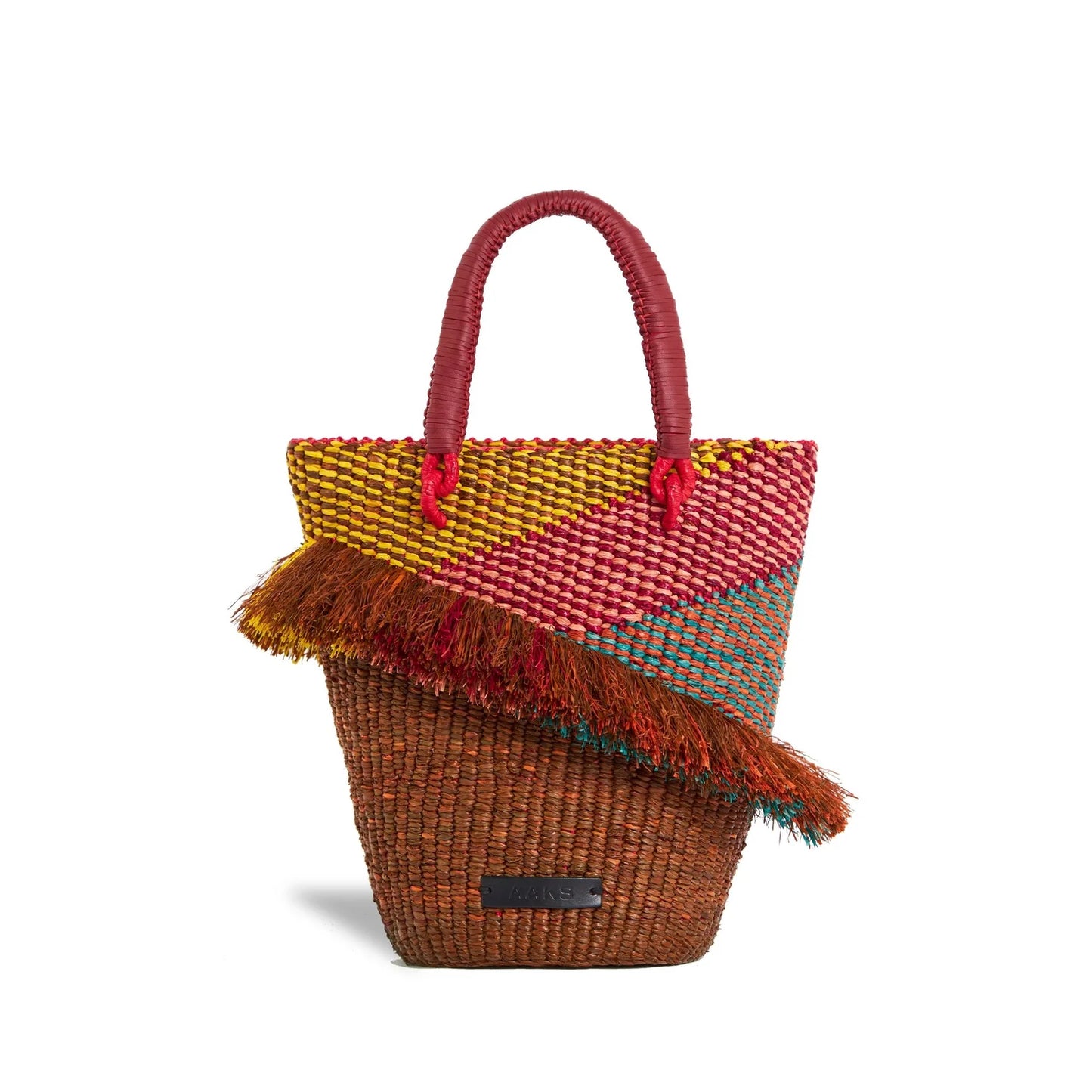 AAKS Tia Blush - Woven Raffia Bag