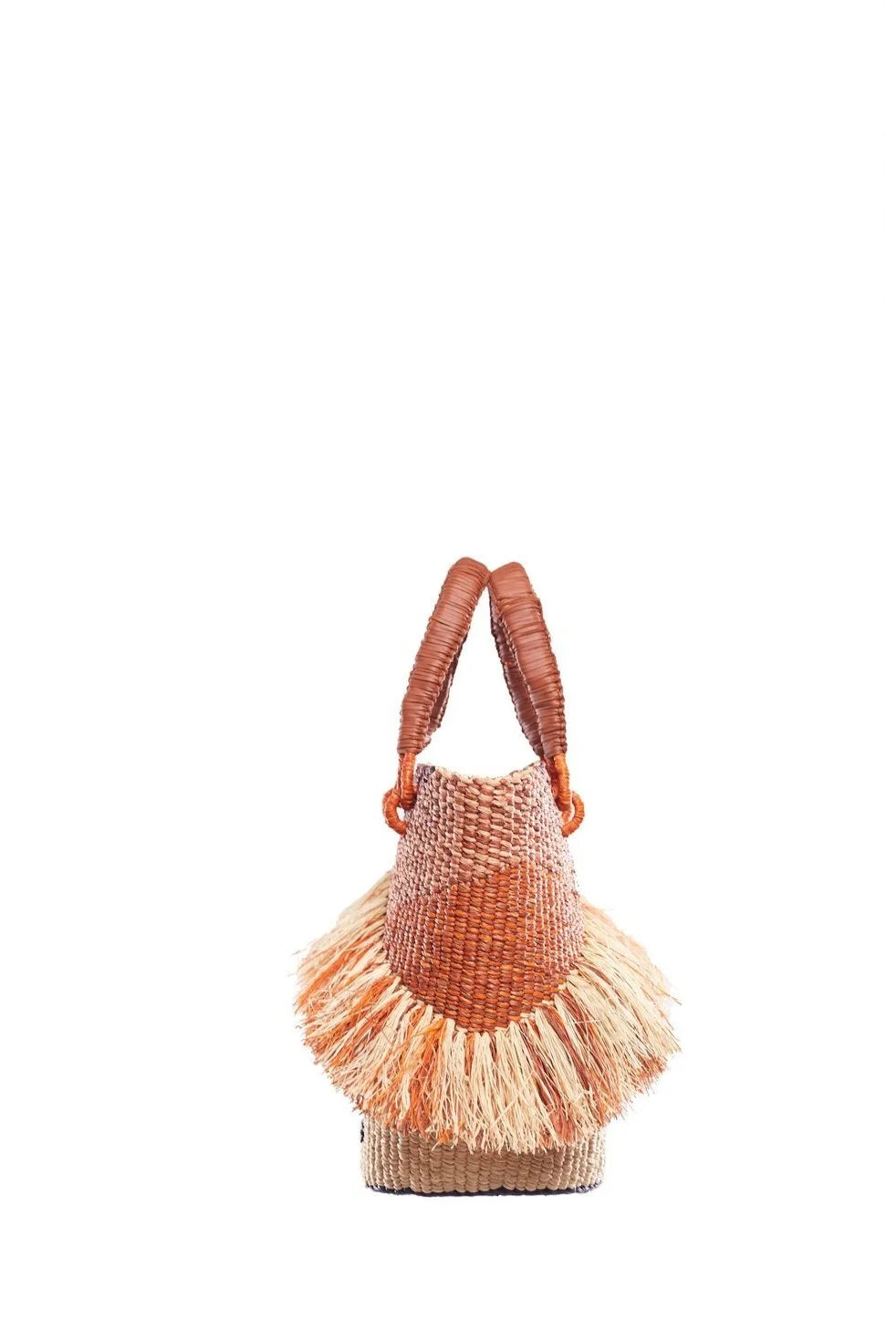 AAKS Tia Ruffle - Woven Raffia Bag