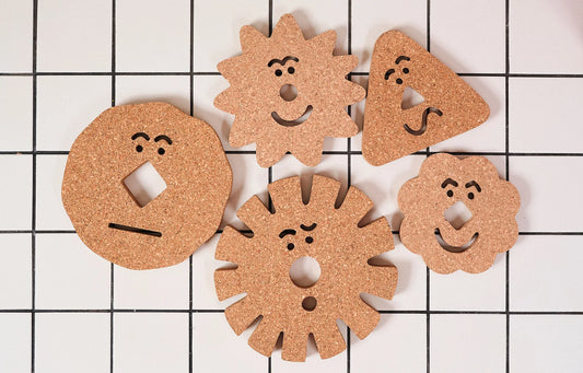 Face - Cork Trivet