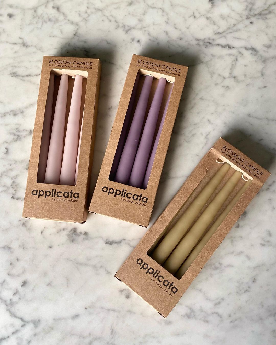 Blossom Candles - Cool Grey