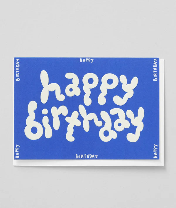 Happy Birthday Blue - Embossed Card