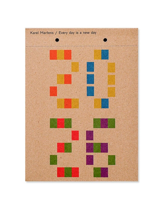 Iconic Design Calendar 2026 - Karel Martens legendary graphic designer from Netherlands. Everyday is a new day with positive vibe and uplifting. Available at ALTAR.cy
