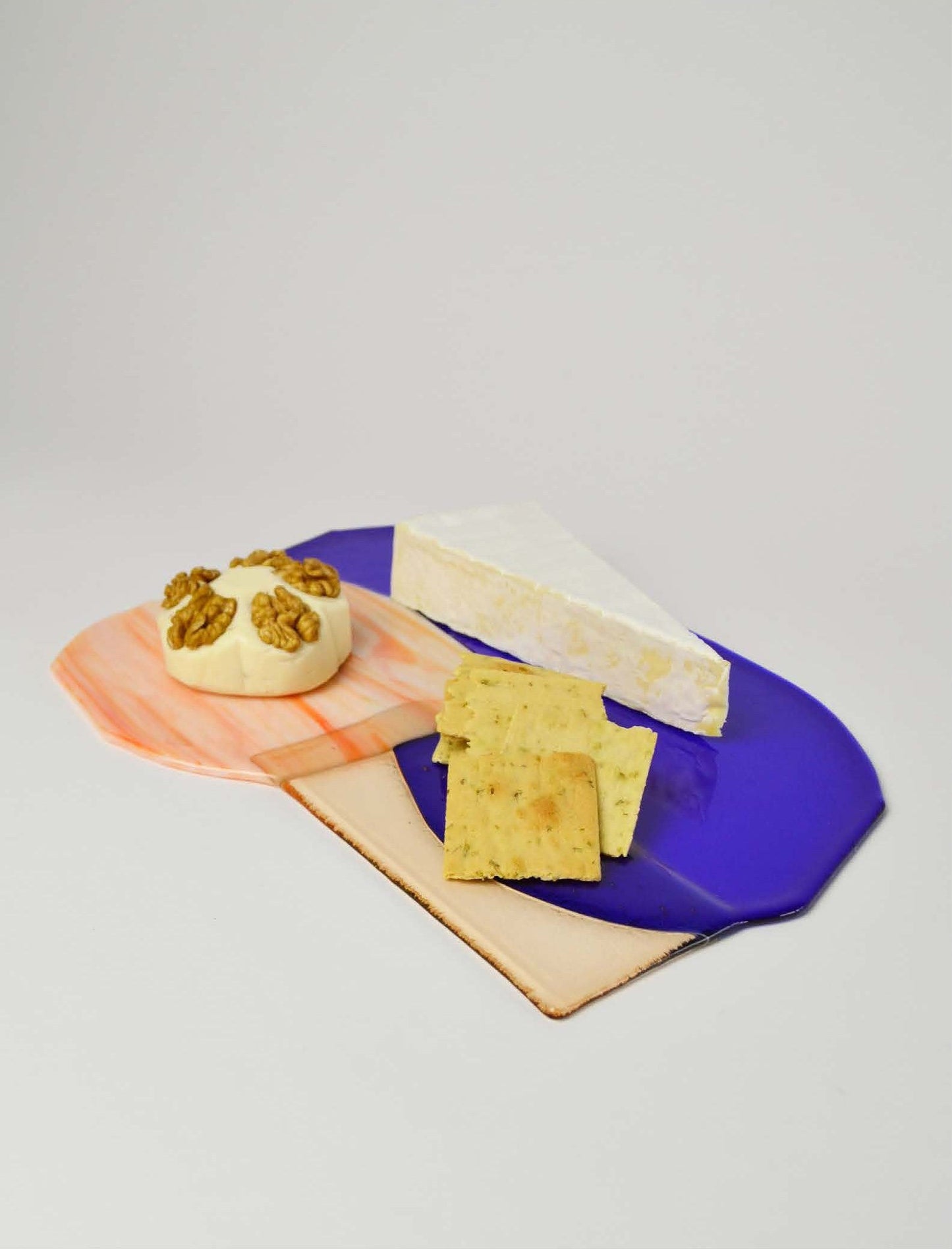 Artisan Glass Display Platters. Perfect for displaying Cheese and crackers for home parties