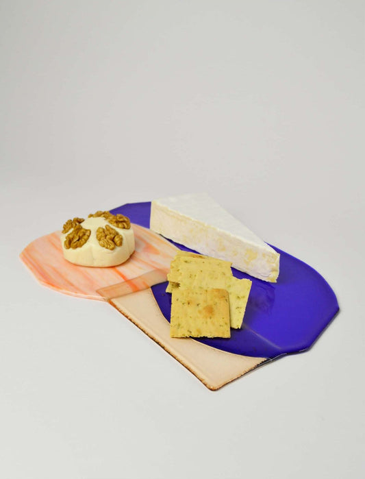 Artisan Glass Display Platters. Perfect for displaying Cheese and crackers for home parties