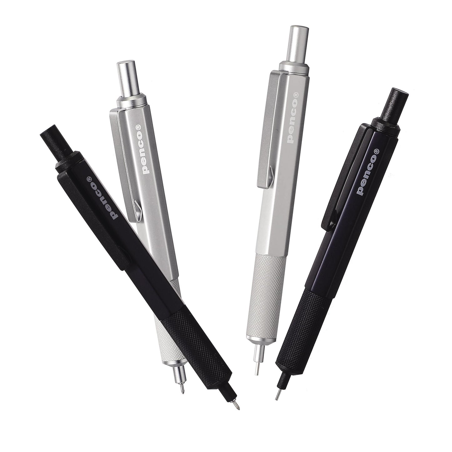 Penco Drafting Pen - Black and Silver
