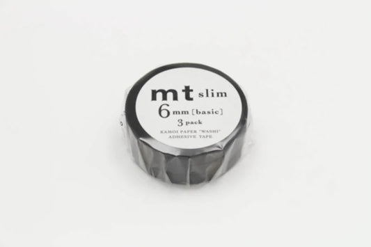 mt Basic – Slim 6mm Washi Tape - Set of 3