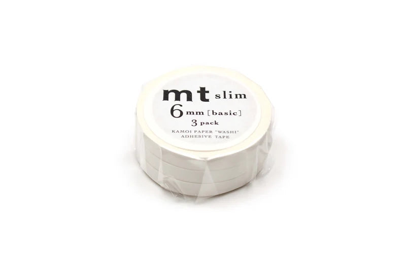 mt Basic – Slim 6mm Washi Tape - Set of 3