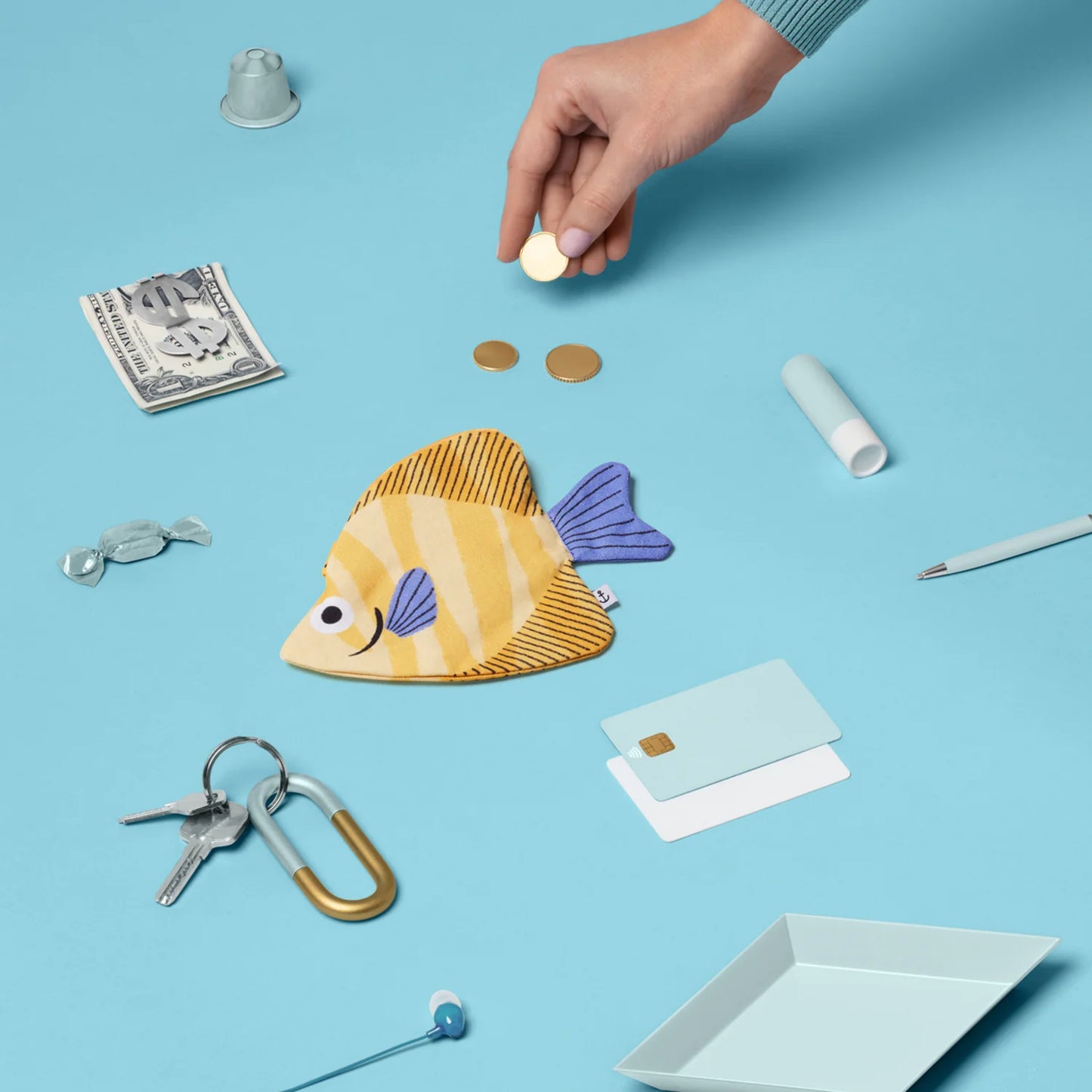 Moony Fish - Yellow - Key Pouch