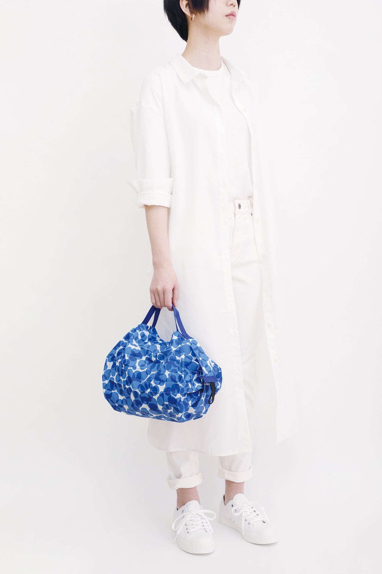 Shupatto Foldable Bag - Ocean Blue Dots