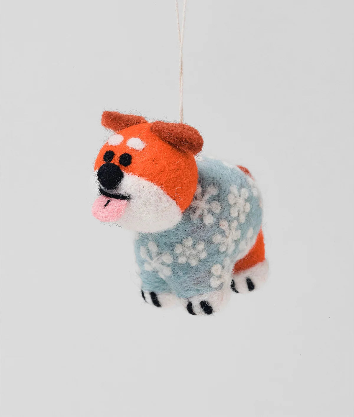 Suki - Dog in Snowflake Jumper