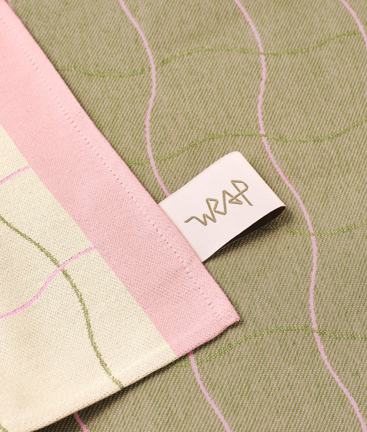 Wave Grid Natural Cotton - Tea Towel