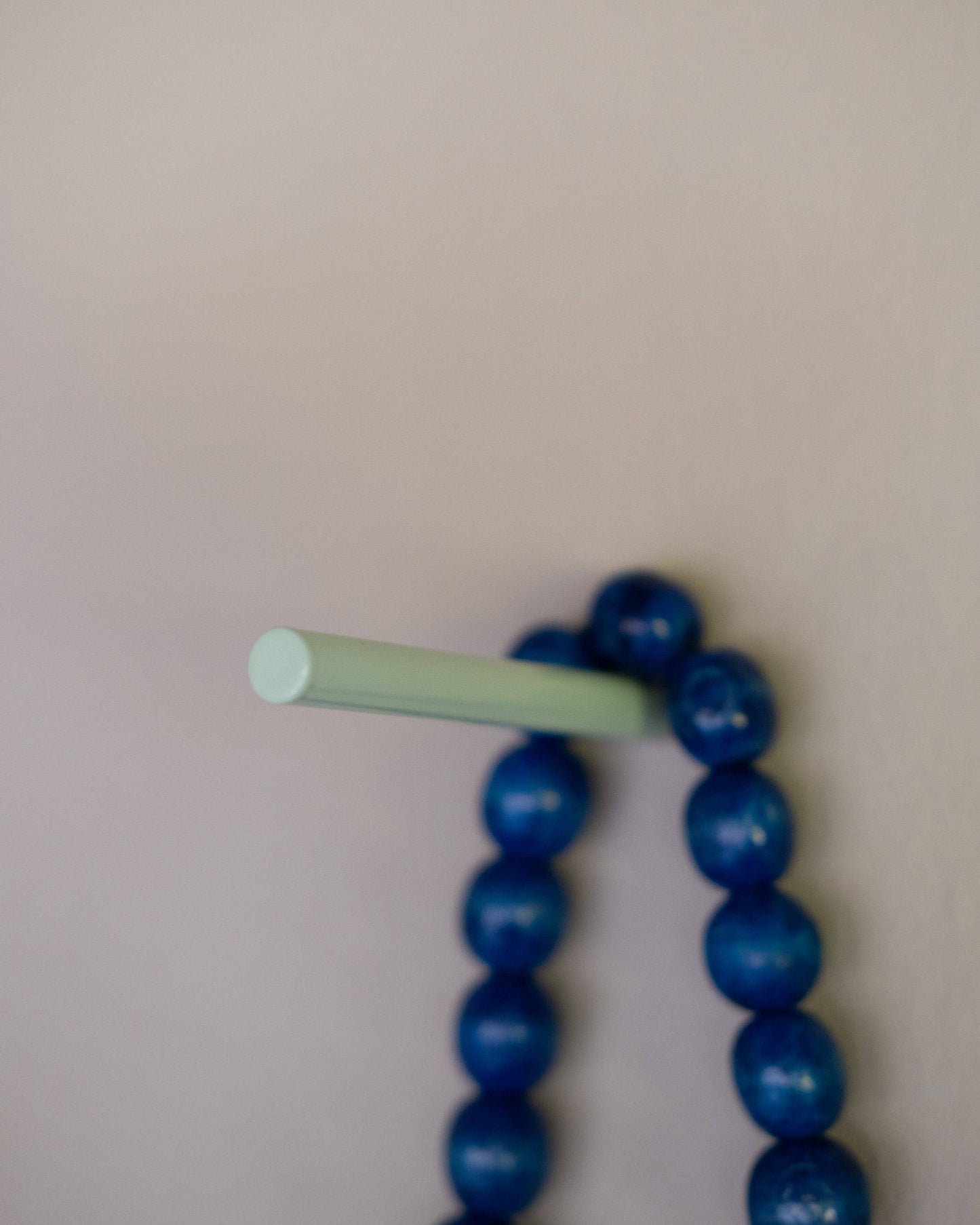 Wall-mounted hooks and Toilet Paper Holder - Mint Green