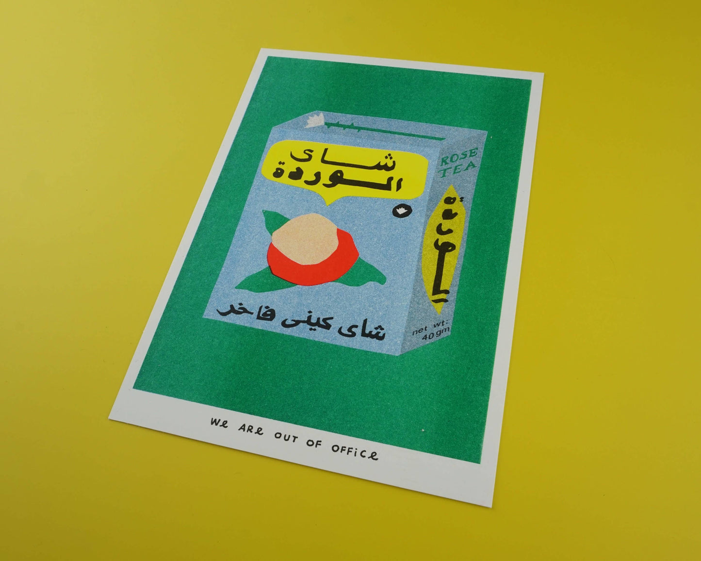 Rose Tea from Egypt - Risograph print