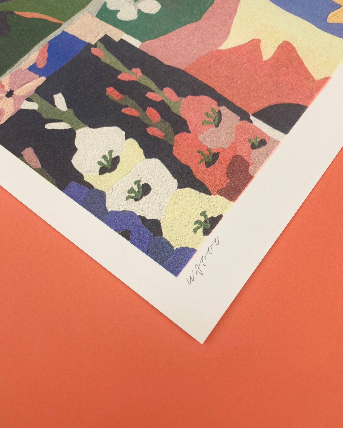 30x40 cm risoprint of flowers titled Tominokoji-Dori #3