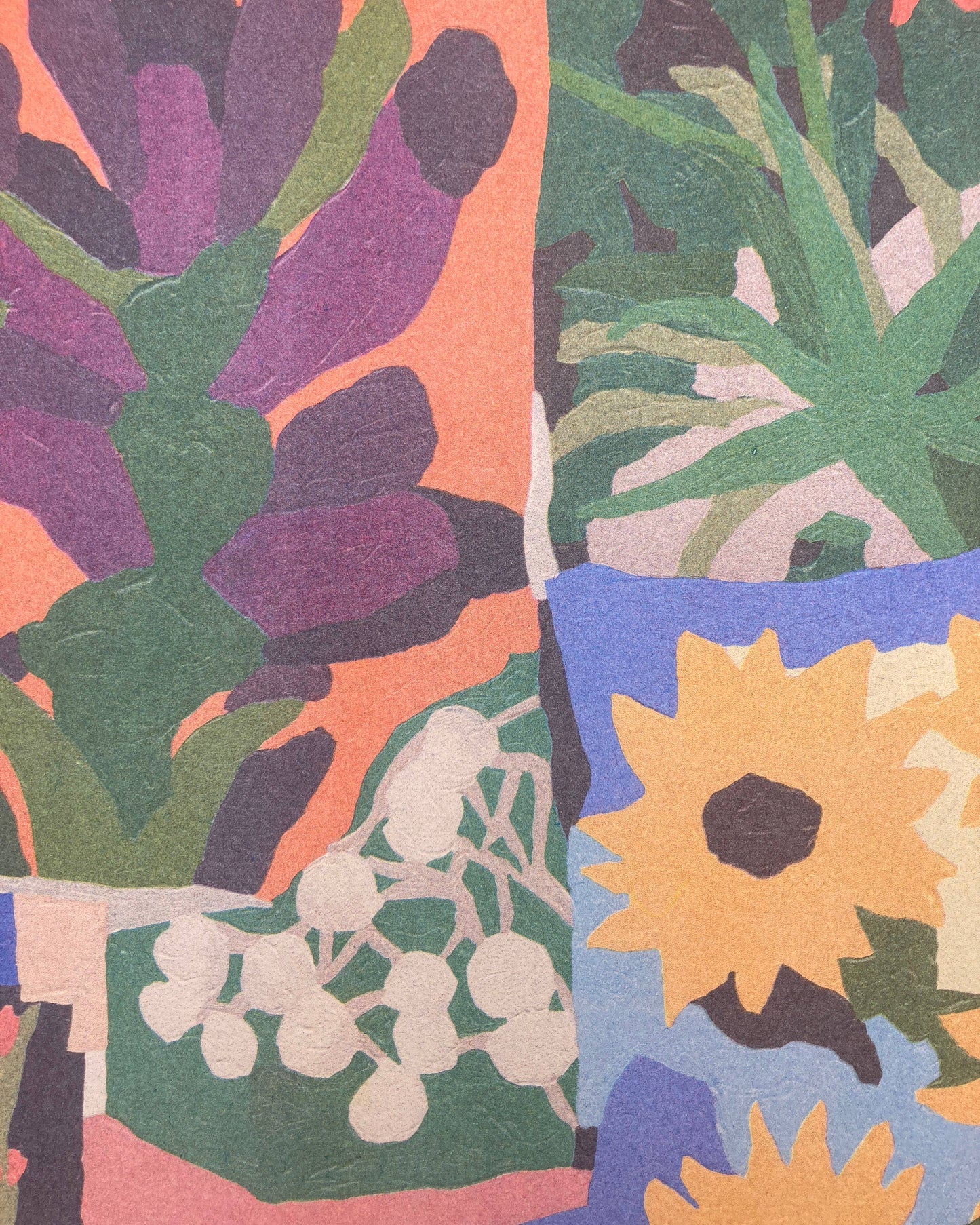 30x40 cm risoprint of flowers titled Tominokoji-Dori #3