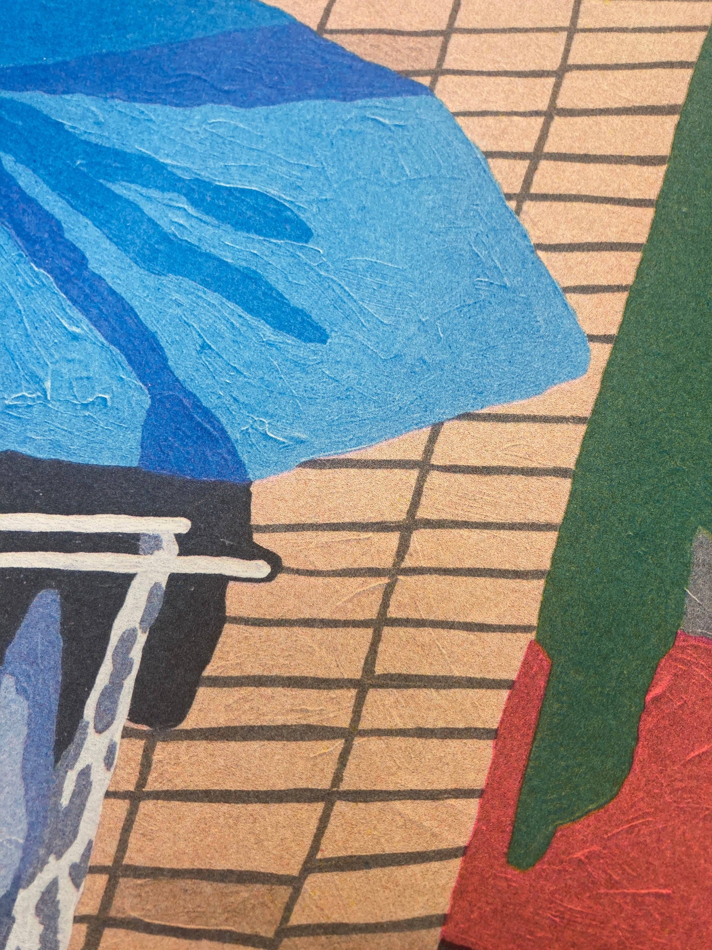 30x40 cm risoprint of laundry day in Bilbao