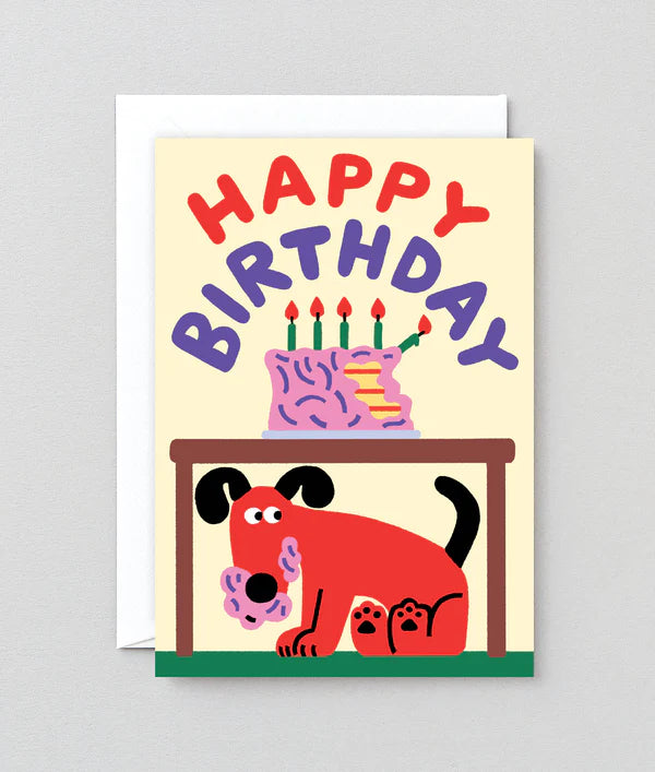 Happy Birthday Dog Ate The Cake - Card